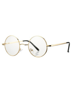 Gafas Redondas Vintage COASION Oro Lentes Claros 45mm