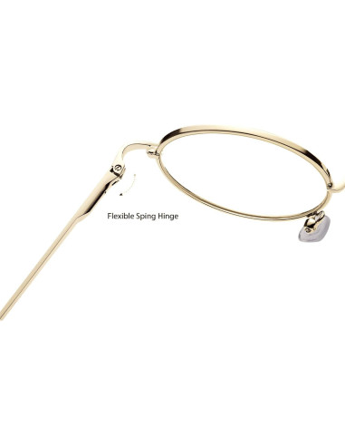 Gafas Redondas Vintage COASION Oro Lentes Claros 45mm