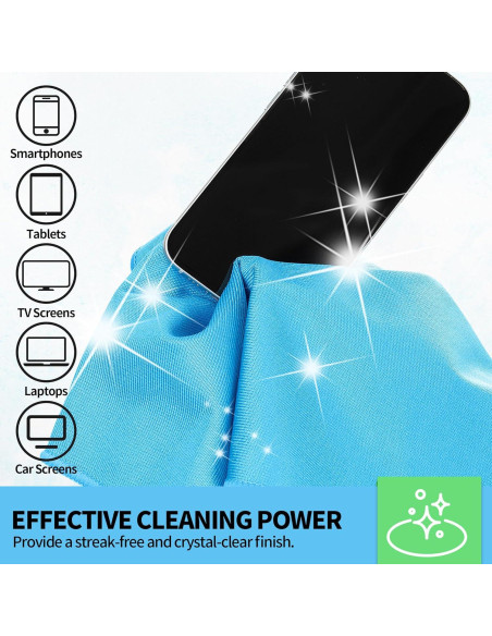 Paño de Microfibra HOMERHYME 12 Unidades 30x30 cm Sin Rayas