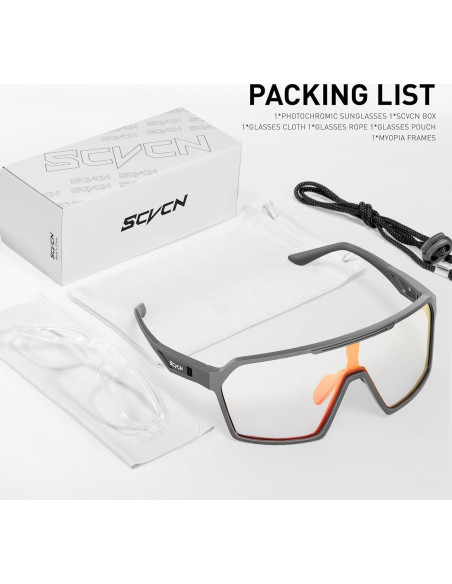 Gafas de Ciclismo Fotoquímicas UV400 S327 - Unisex Rojo