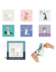 Paquete de 6 Paños de Microfibra PetLikeness - Diseño Perro