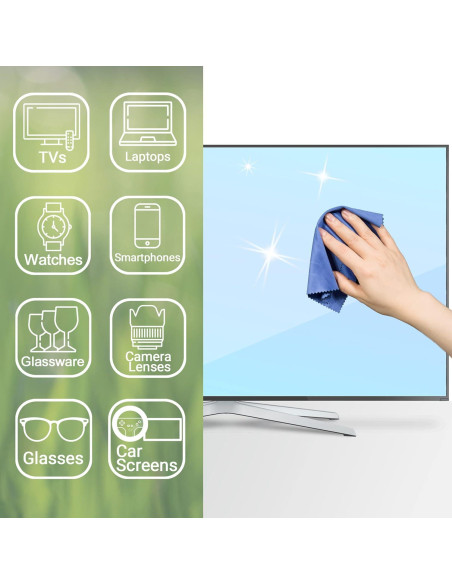 Paños de limpieza Eco-Fused - 12 paños microfibra coloridos