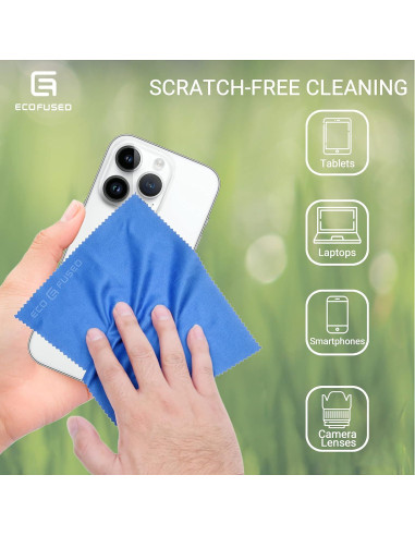 Paños de limpieza Eco-Fused - 12 paños microfibra coloridos