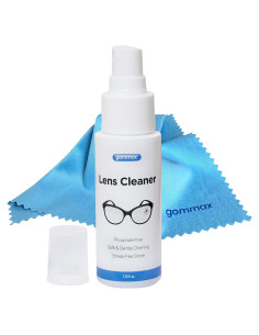 Kit de limpieza de gafas GOMMAX con paño y spray 50 ml