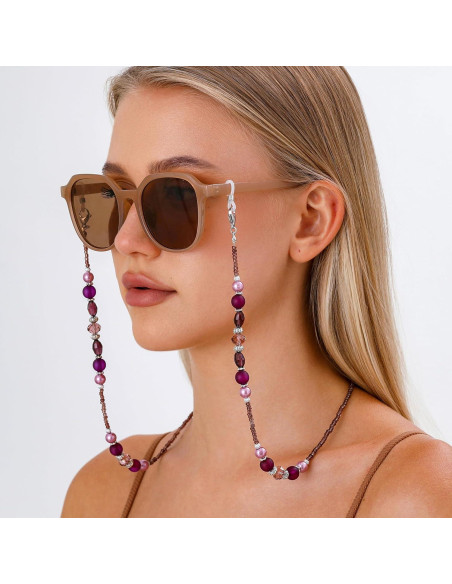 Cadena de Gafas ERNAULO para Mujeres 73.66 cm Púrpura