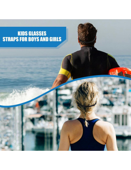 Correa Ajustable para Gafas KECHIO Negra 24-34 cm 4 Piezas