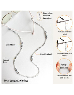 Cadena de Gafas Elegante Soporte de Cristales para Mujeres 2