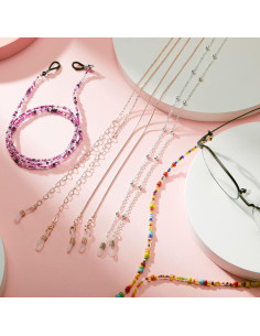 Cadenas para Gafas Weewooday 12 Piezas con Perlas Elegantes 2