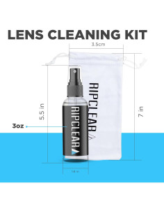 Kit de Limpieza de Gafas RIPCLEAR con Bolsa Microfibra 2