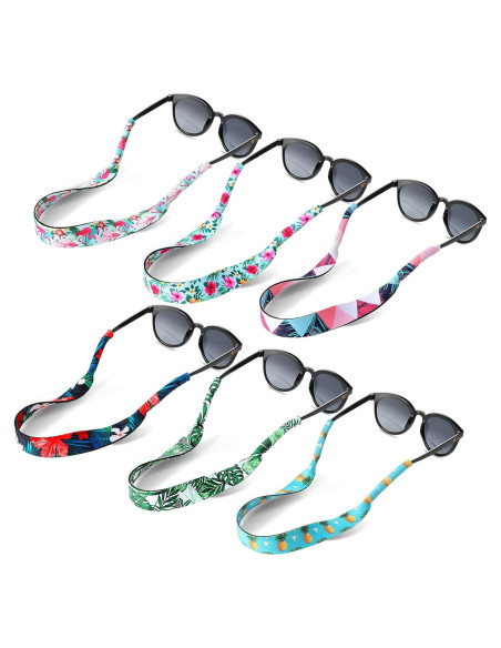 Correa Flotante para Gafas Flutesan 6 Piezas Neopreno Hawaiano