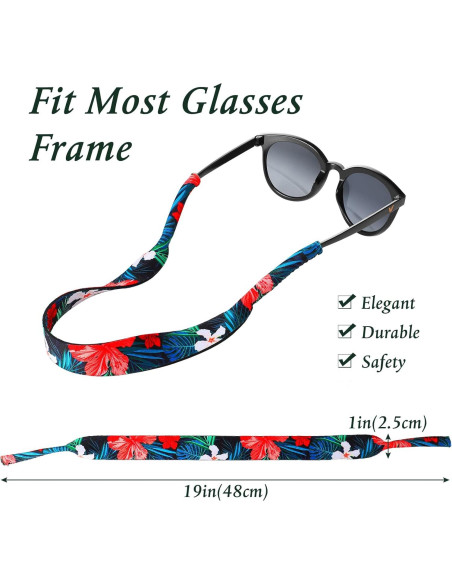 Correa Flotante para Gafas Flutesan 6 Piezas Neopreno Hawaiano