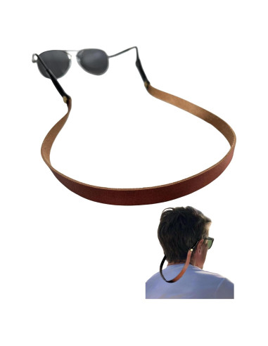 Correa de Gafas de Cuero PVS-002 Marrón Italiano Unisex
