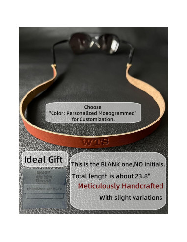 Correa de Gafas de Cuero PVS-002 Marrón Italiano Unisex