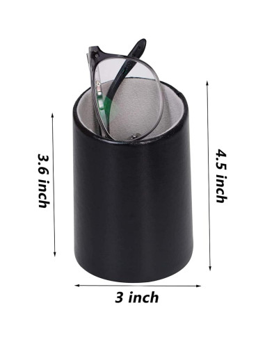 Soporte para Gafas Bleiou de Cuero PU Negro para Escritorio