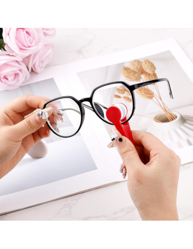 10 Piezas Herramientas de Limpieza de Gafas BOXOB Mini Paño