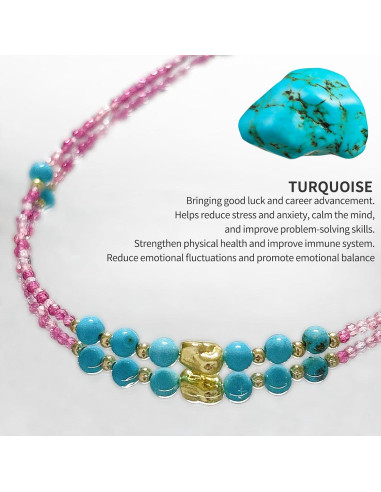 Cadena de Gafas Elegante con Perlas y Charm Premium - Turquesa