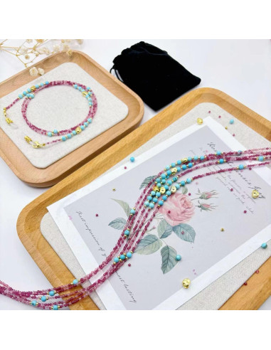 Cadena de Gafas Elegante con Perlas y Charm Premium - Turquesa