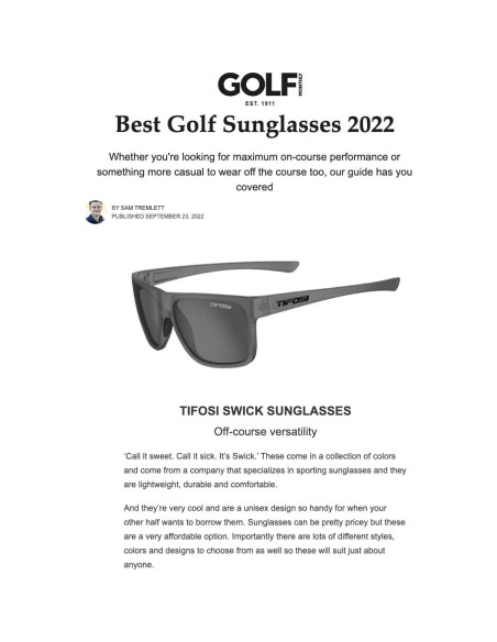 Gafas de sol Tifosi Swank - Lentes ahumados UV 100%