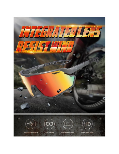 Gafas de sol BIRCEN deportivas UV400 para ciclismo y béisbol