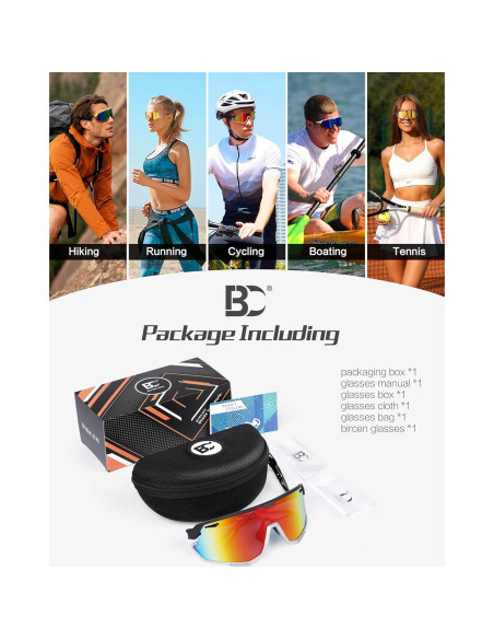 Gafas de sol BIRCEN deportivas UV400 para ciclismo y béisbol Gafas de sol BIRCEN deportivas UV400 para ciclismo y béisbol