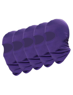Paquete de 5 Mascarillas Faciales Balaclava Moradas para Hombres