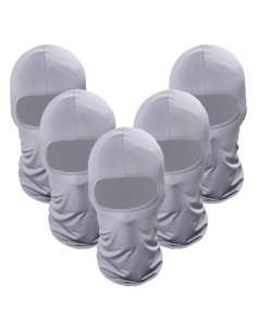 Paquete de 5 Mascarillas Faciales Balaclava Grises para Hombres