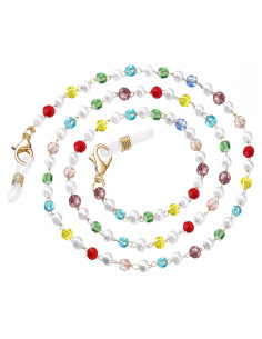 Cadena de Gafas Humlbird con Perlas y Cristales 67 cm