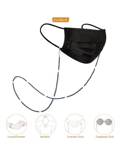 Cadena de Gafas Humlbird con Perlas de Cristal 75 cm 2