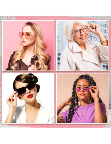 Cadena de Gafas Frienda 8 Piezas con Perlas Elegantes