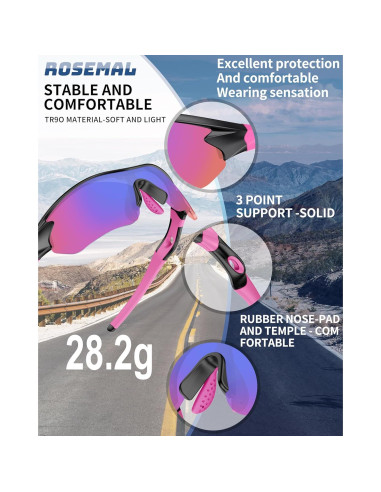 Gafas de sol deportivas Rosemal 7221 polarizadas UV400
