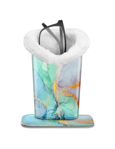 Soporte para Gafas Fintie de Felpa Verde Mármol