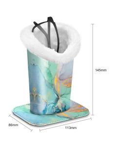 Soporte para Gafas Fintie de Felpa Verde Mármol 2