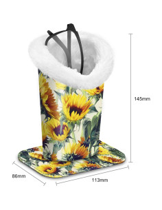 Soporte para Gafas Fintie con Forro de Felpa - Girasoles 2