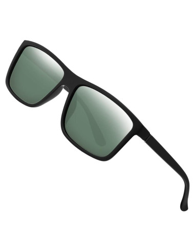 Gafas de Sol Polarizadas TAC para Hombres Verde Marco Negro
