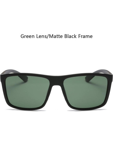 Gafas de Sol Polarizadas TAC para Hombres Verde Marco Negro