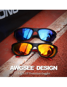 Gafas de sol deportivas AWGSEE TR90 polarizadas UV400 2