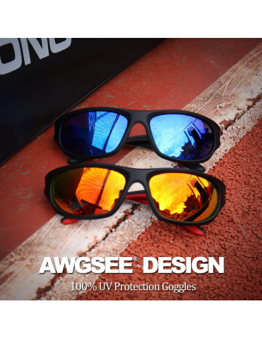 Gafas de sol deportivas AWGSEE TR90 polarizadas UV400