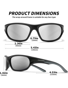 Gafas de sol deportivas AWGSEE TR90 polarizadas UV400 2