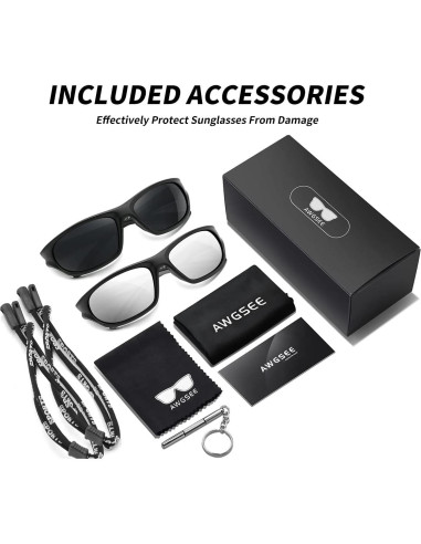 Gafas de sol deportivas AWGSEE TR90 polarizadas UV400