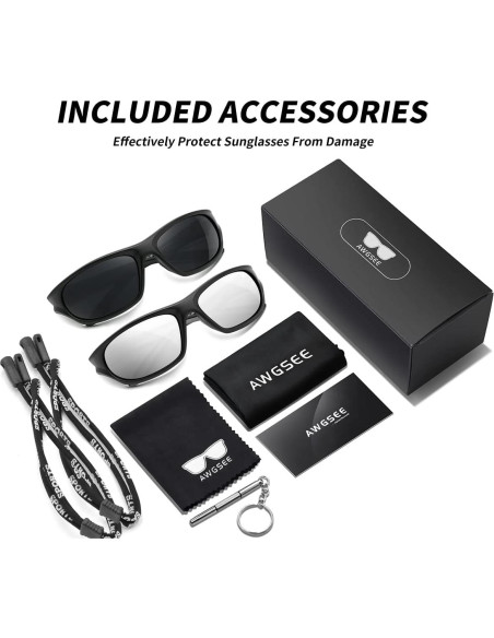Gafas de sol deportivas AWGSEE TR90 polarizadas UV400