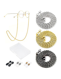 Cadena de Gafas 3 PCS Acero Inoxidable Unisex Elegante