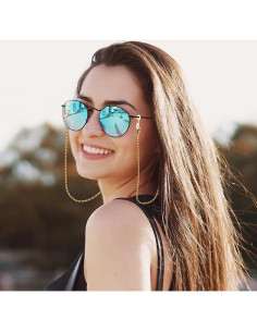 Cadena de Gafas 3 PCS Acero Inoxidable Unisex Elegante 2