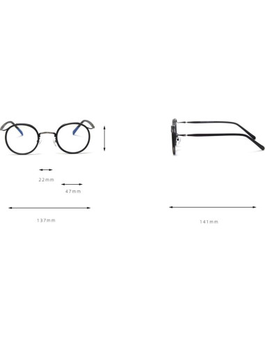 Gafas Kachawoo Redondas TR90 Lente Transparente Unisex