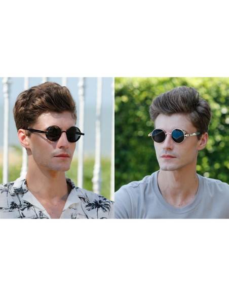 Gafas de Sol Redondas Steampunk Dollger UV400 Metal Gafas de Sol Redondas Steampunk Dollger UV400 Metal