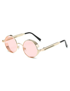 Gafas de Sol Redondas UV400 Metal Dollger Rosa/Dorado