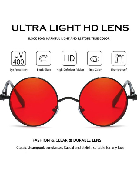 Gafas de Sol Redondas Metal UV400 Dollger - 2 Pares