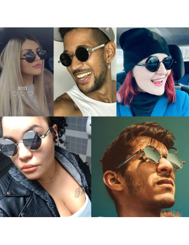 Gafas de Sol Redondas Metal UV400 Dollger - 2 Pares