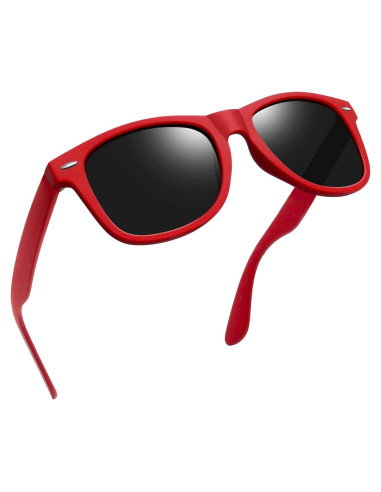 Gafas de sol Joopin cuadradas polarizadas UV400 rojas