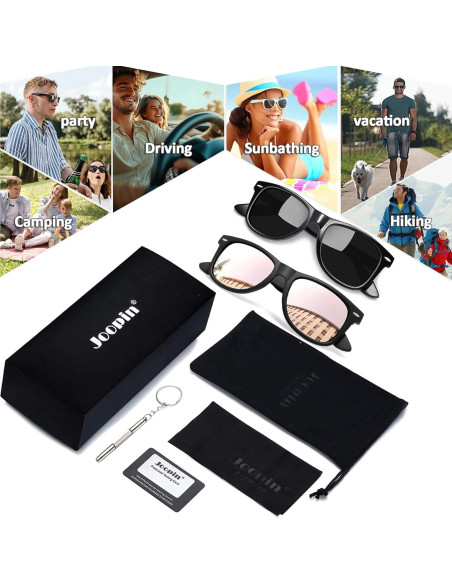 Gafas de sol Joopin cuadradas polarizadas UV400 para hombres y mujeres Gafas de sol Joopin cuadradas polarizadas UV400 para hombres y mujeres
