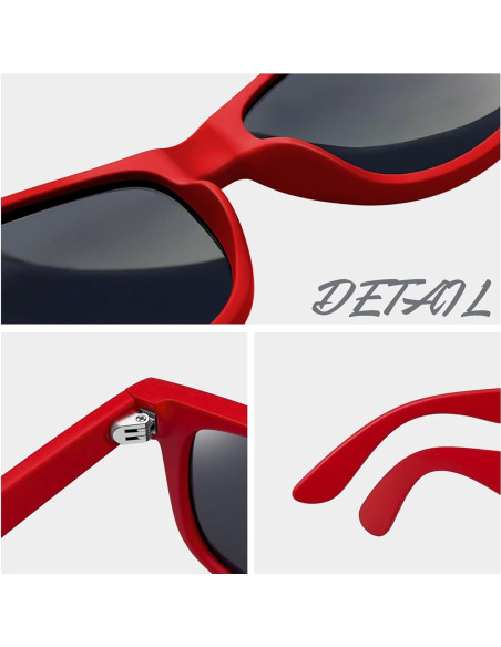 Gafas de sol Joopin cuadradas polarizadas UV400 rojas Gafas de sol Joopin cuadradas polarizadas UV400 rojas